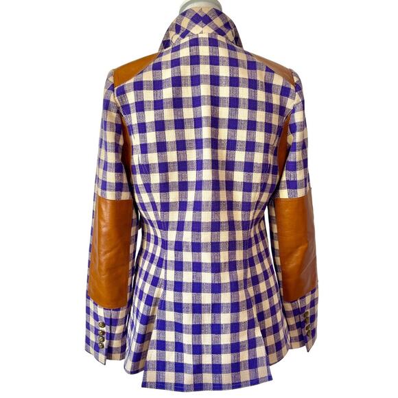 Smythe Rifle Elbow Patch Equestrian Blazer Jacket Rectangle Patch Purple Size 10 - Picture 9 of 11